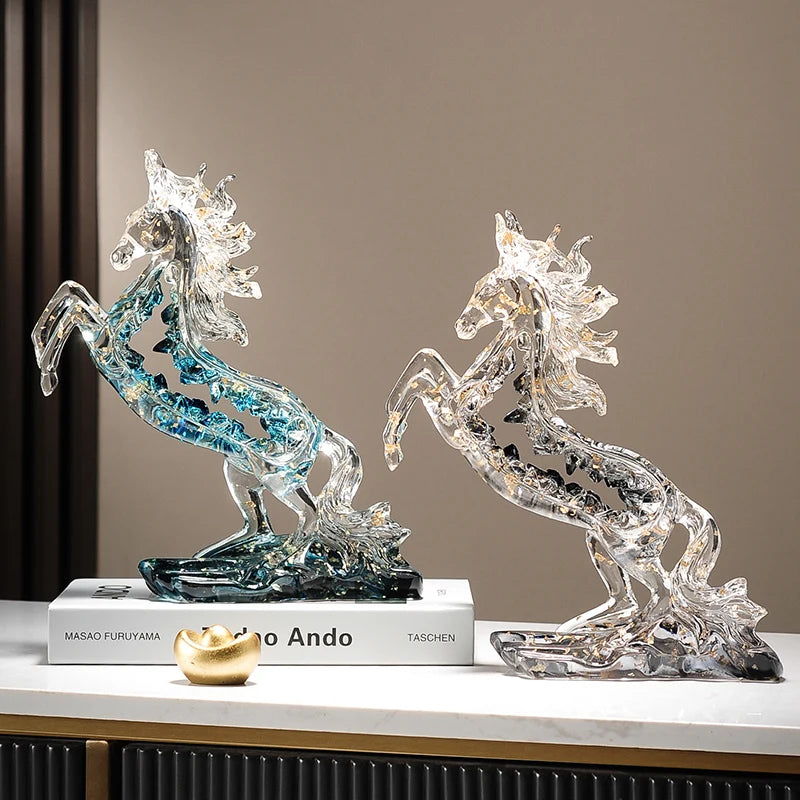 Crystal-Form Horse Sculpture