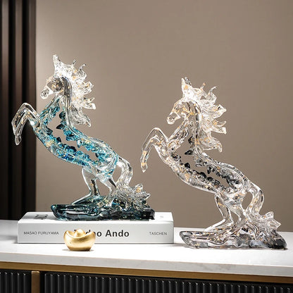 Crystal-Form Horse Sculpture