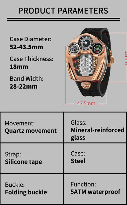 APEX MÉCANIQUE V12 SKULL WATCH