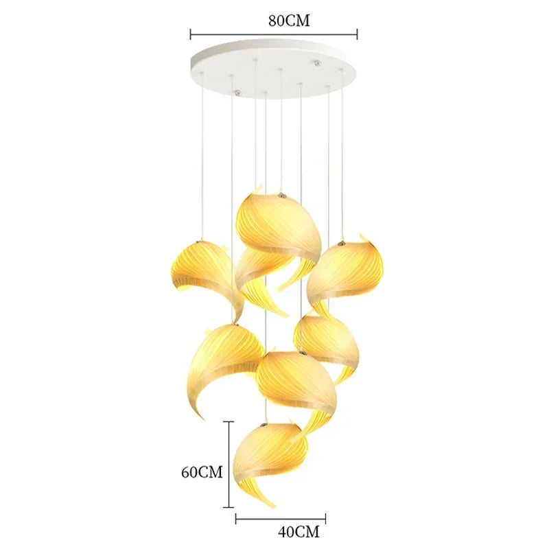 The Marea - Shell-Inspired Pendant Light in Natural Materials