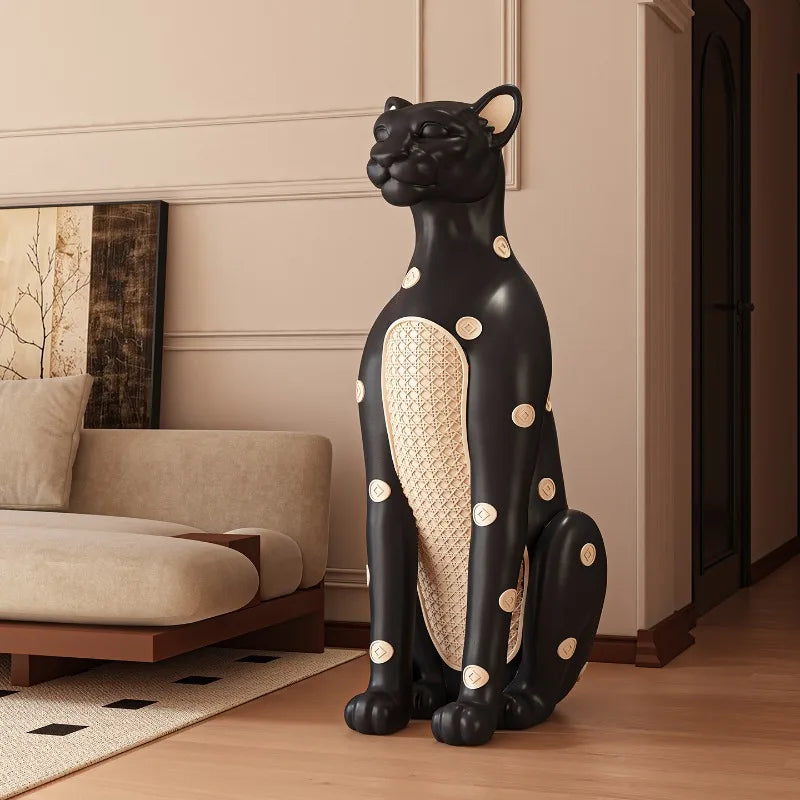 Floor Leopard Sculpture