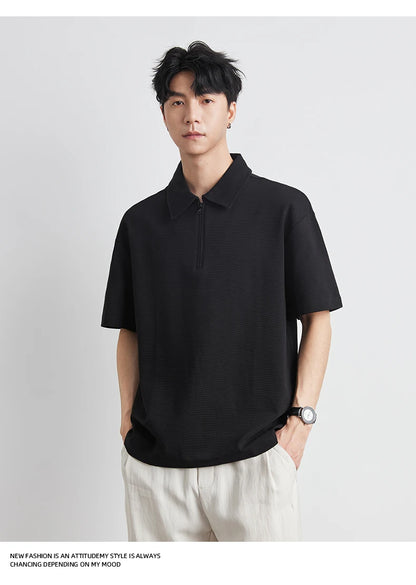 Retro Half-Zip Polo Shirt