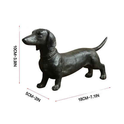 Standing Black Dachshund Figurine
