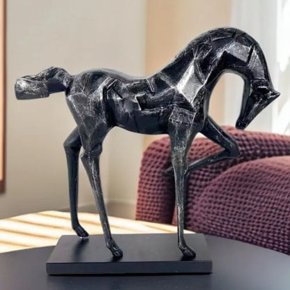Abstract Aluminum Horse Sculpture