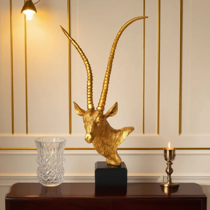 Antelope Head Bust Sculpture