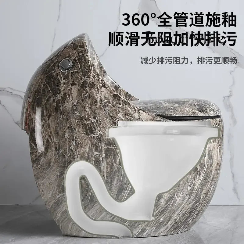 Luxury Egg-Shaped One-Piece Toilet