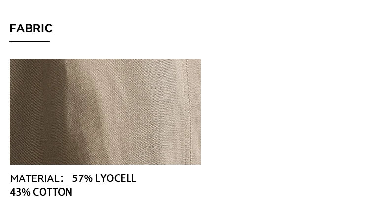 Lyocell-Cotton Washed Casual Pants