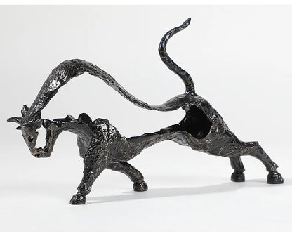 Silhouette Bull™ Cast Iron Sculpture