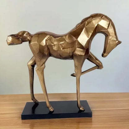 Abstract Aluminum Horse Sculpture