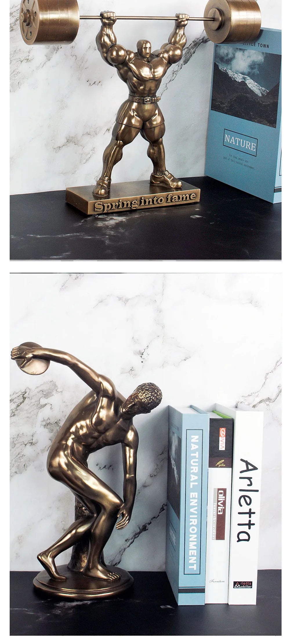 The Ironborn - Muscular Bodybuilder Sculpture in Cold-Cast Resin