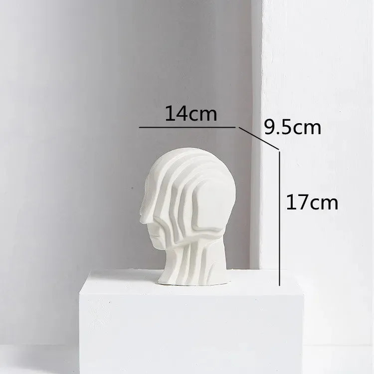 Fluted Abstract Head Sculpture