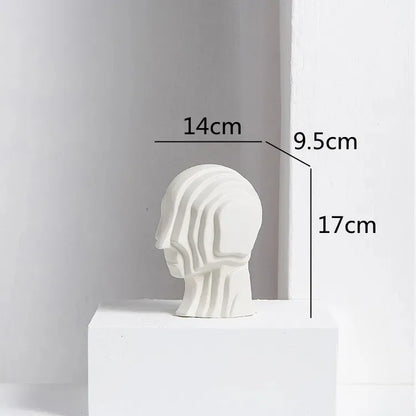 Fluted Abstract Head Sculpture