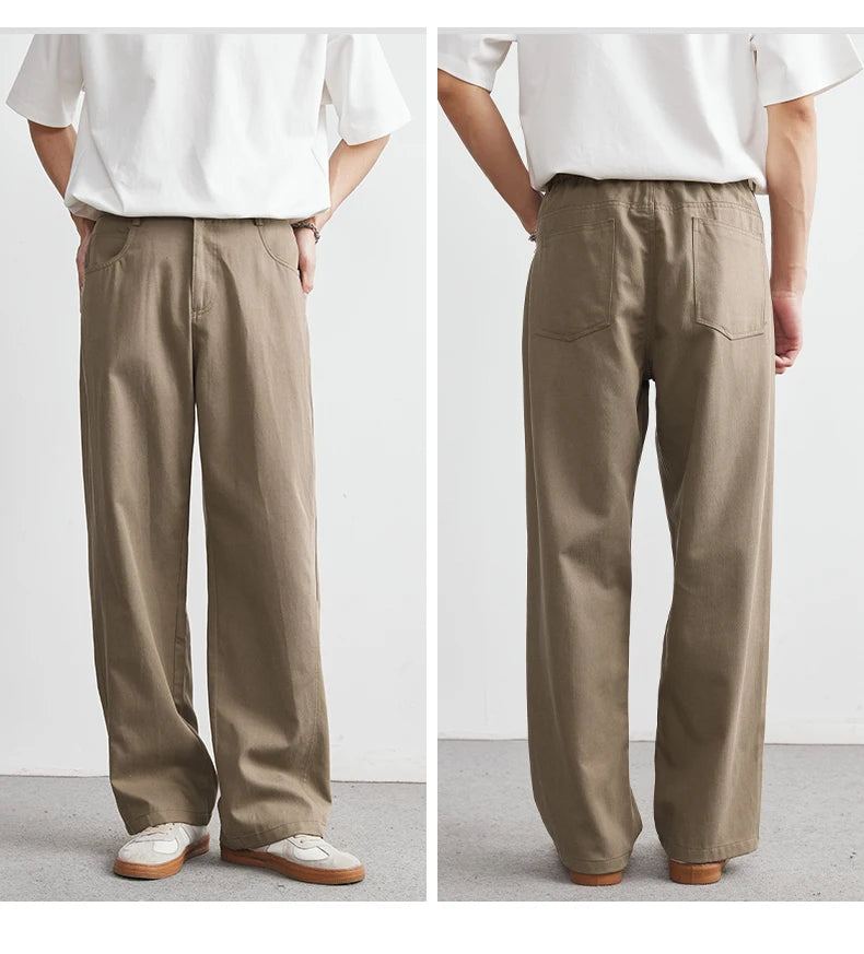 Lyocell-Cotton Washed Casual Pants