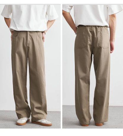 Lyocell-Cotton Washed Casual Pants