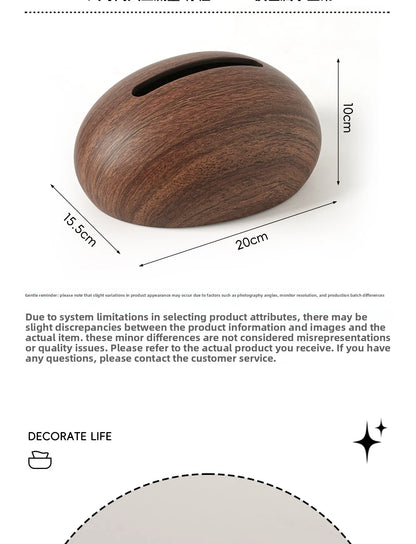 Walnut Grain Tissue Box