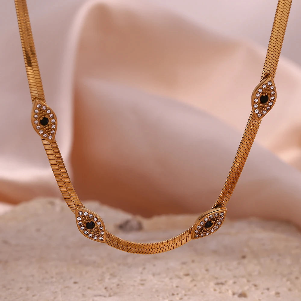 Aurelia Gold Evil Eye Necklace