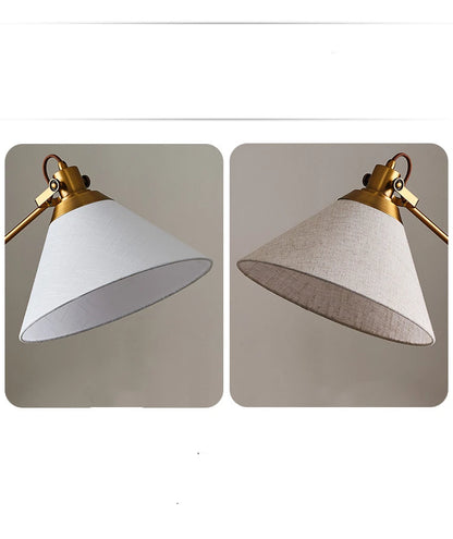 The Nordica - Walnut Wood &amp; Brass Floor Lamp