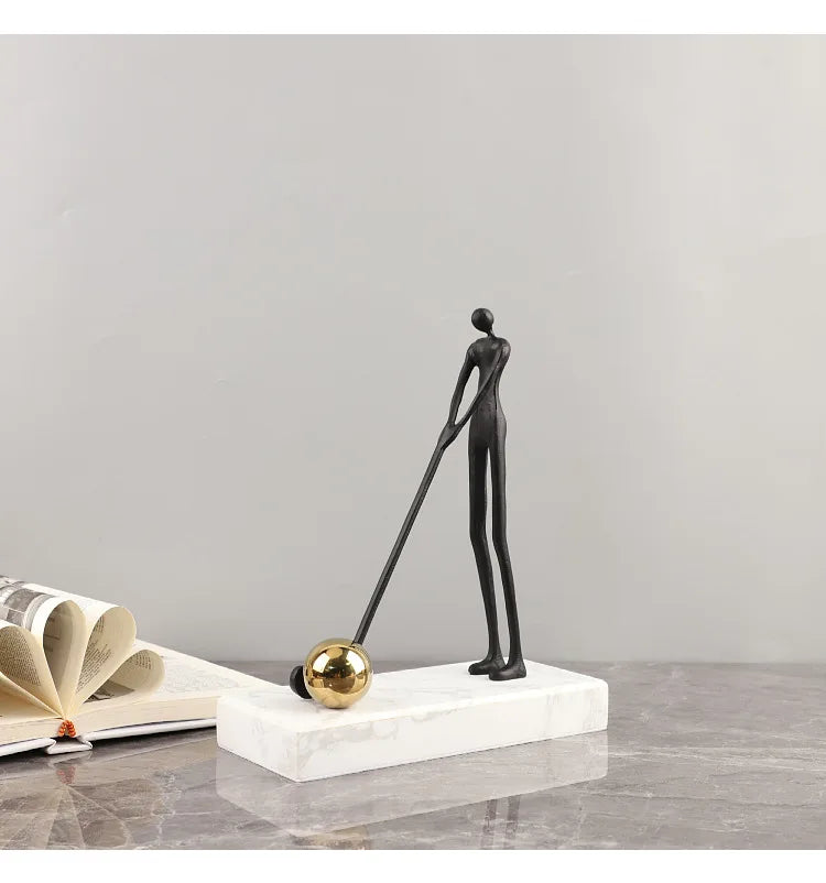 Abstract Golfer Figurine