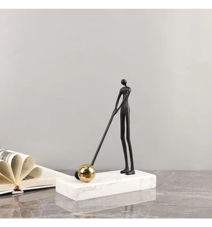 Abstract Golfer Figurine
