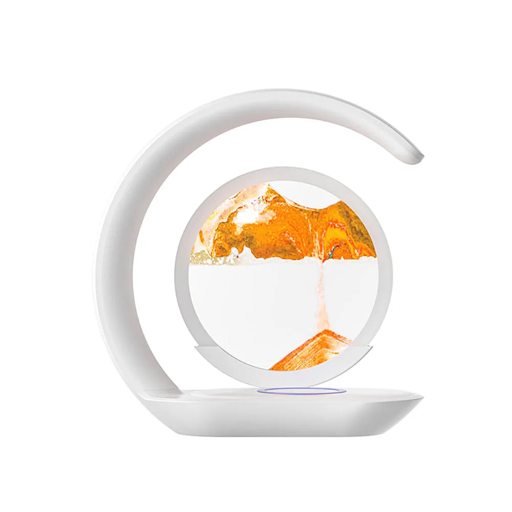 ZenFlow™ Wireless Charging Hourglass Lamp
