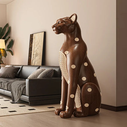 Floor Leopard Sculpture