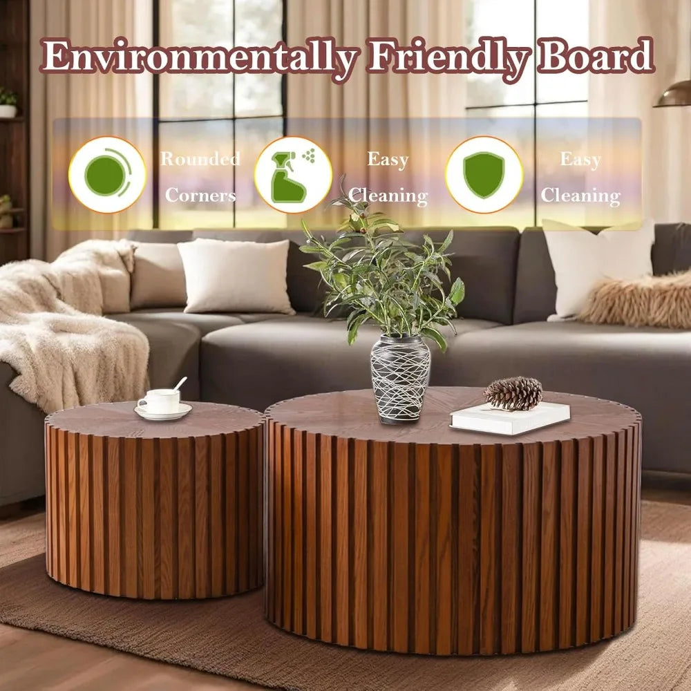 Wave-Edged Walnut Coffee Table