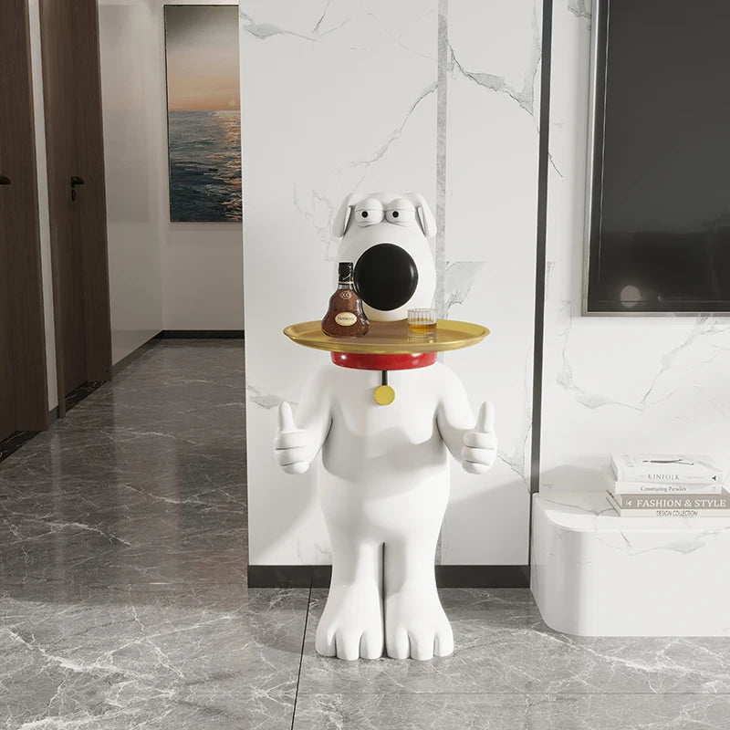 THE CONCIERGE | Standing Dog Butler Sculpture
