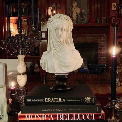 Veiled Maiden Bust Sculpture