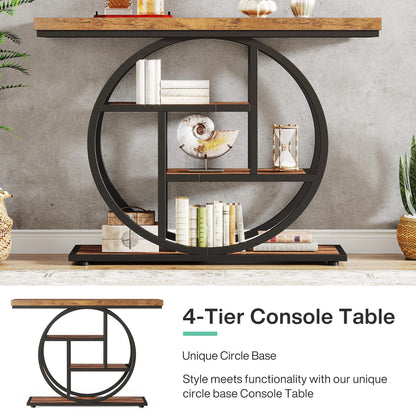 Modern Iron &amp; Wood Entrance Table