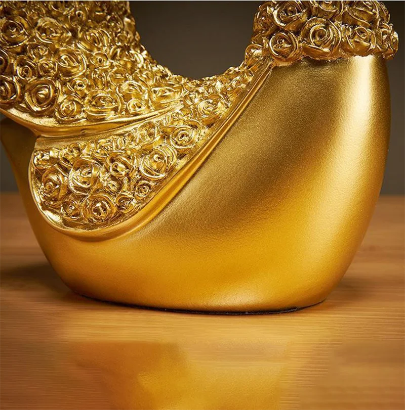 The Grace Pair - Geometric Swan Sculpture Set in Modern Resin