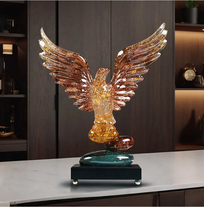 Transparent Resin Eagle Sculpture