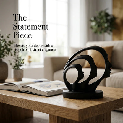 Abstract Resin Face Sculpture