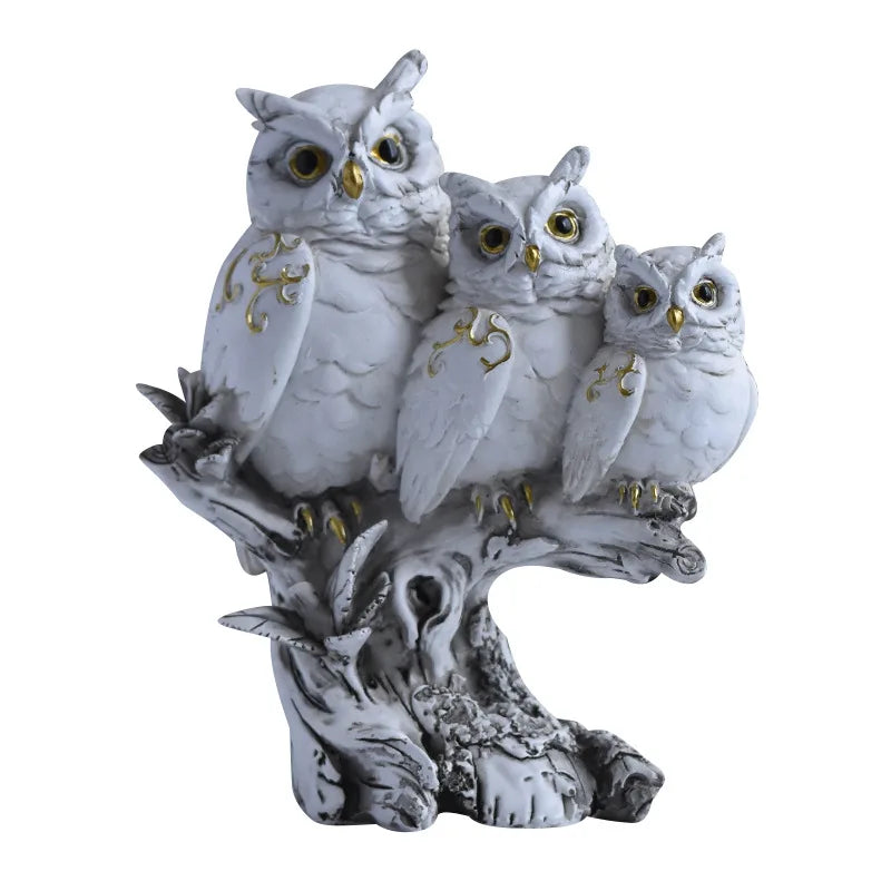 Owl Family Tree Sculpture