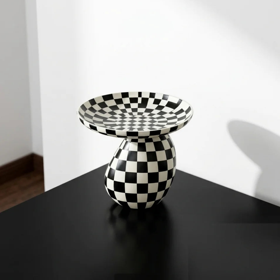 Checkered Resin Decorative Tray
