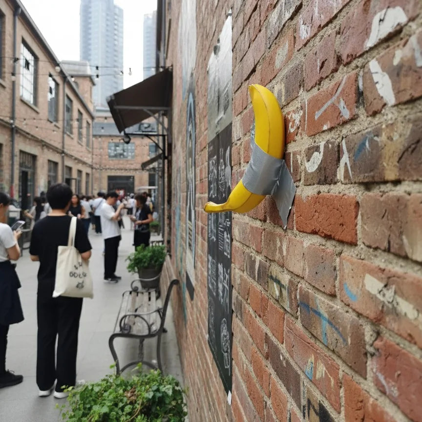 Taped Banana Wall Decor