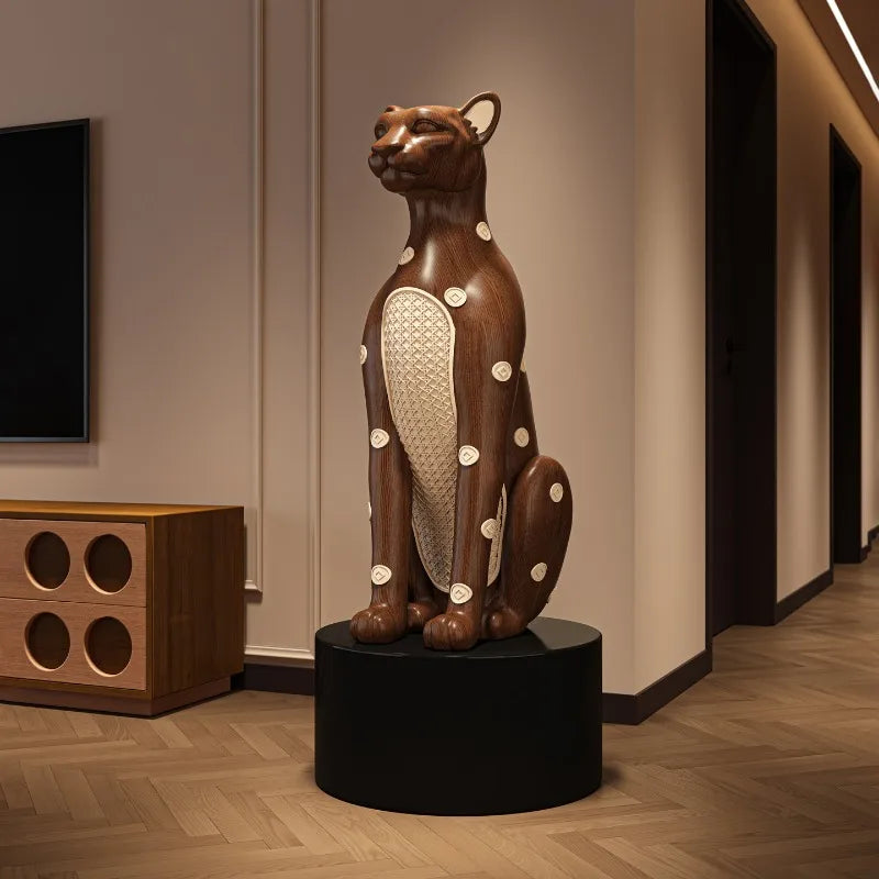 Floor Leopard Sculpture