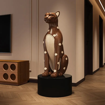 Floor Leopard Sculpture