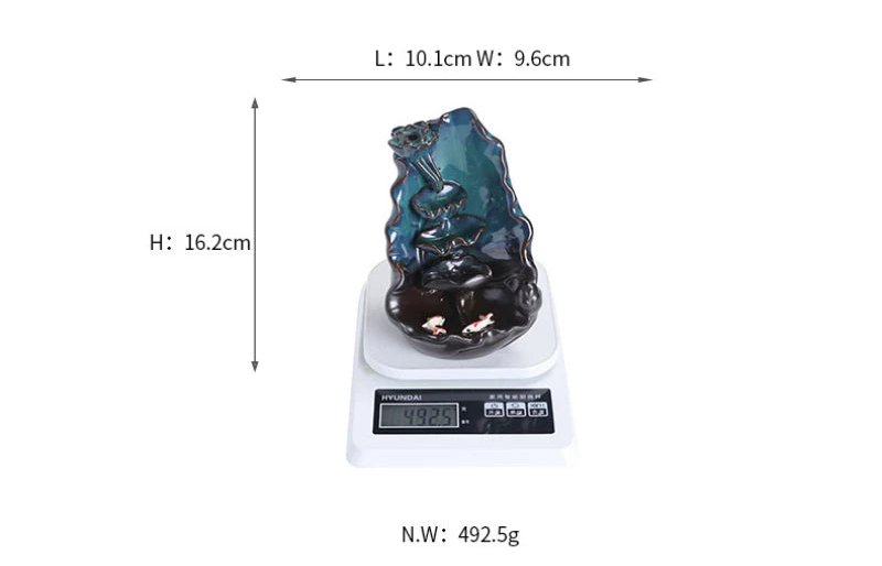 Lotus Bloom Incense Burner - Ceramic Backflow Design
