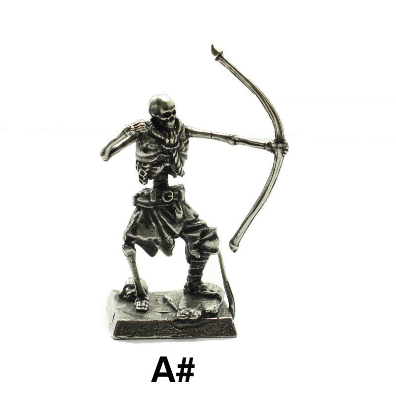 The Legion - Skeleton Soldier Figurine in Aged Copper