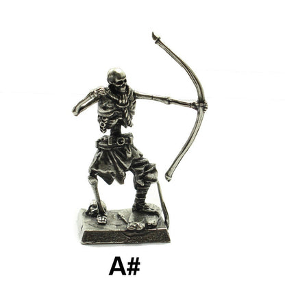 The Legion - Skeleton Soldier Figurine in Aged Copper