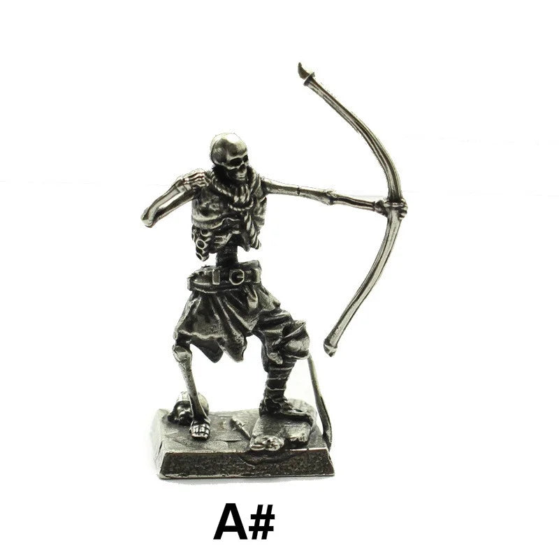 The Legion - Skeleton Soldier Figurine in Aged Copper