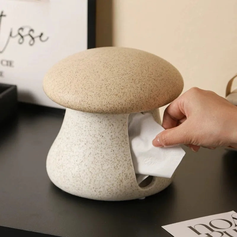Mushroom Ceramic Tissue Box
