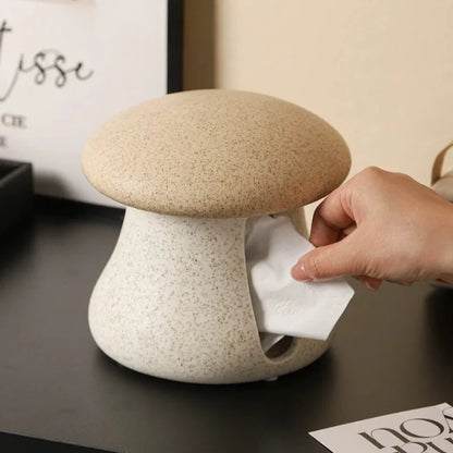 Mushroom Ceramic Tissue Box