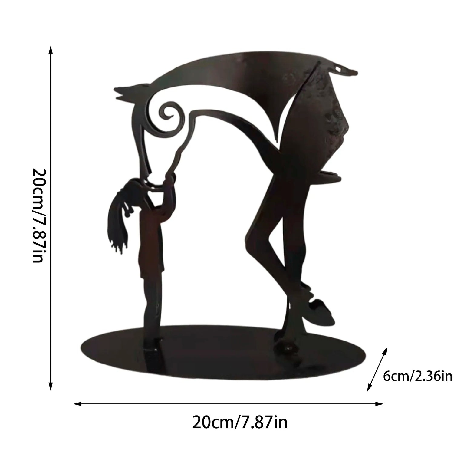 Sacred Bond - Hand-Forged Horse &amp; Human Sculpture