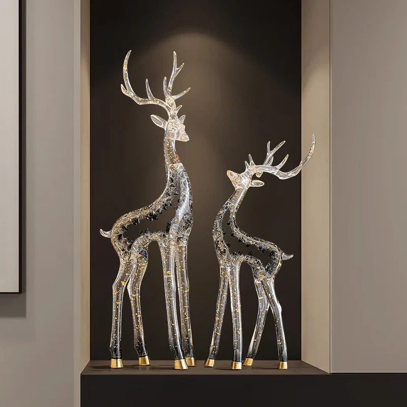 Crystal-Form Stag Sculpture