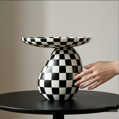 Checkered Resin Decorative Tray