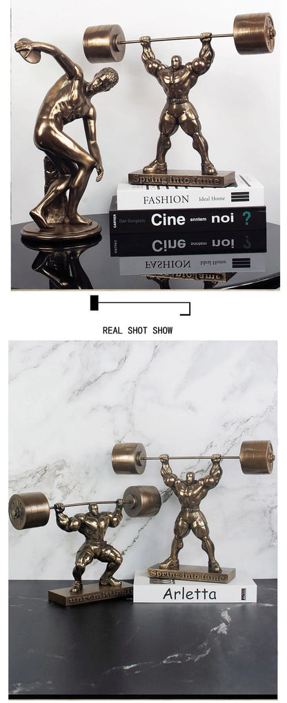 The Ironborn - Muscular Bodybuilder Sculpture in Cold-Cast Resin