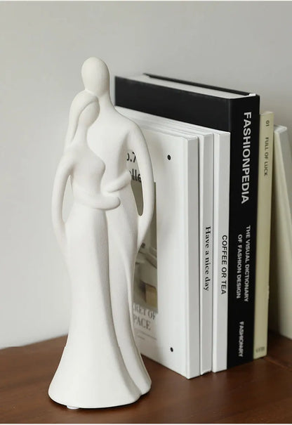 Nordic Pop Art Ceramic Couple Sculpture