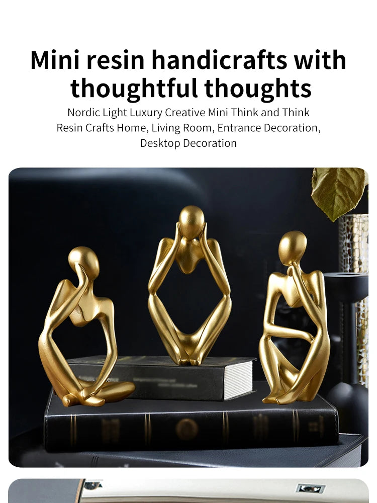 Abstract Contemplation Resin Figure