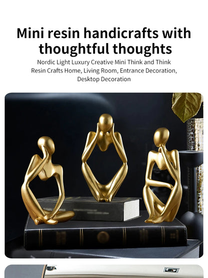 Abstract Contemplation Resin Figure
